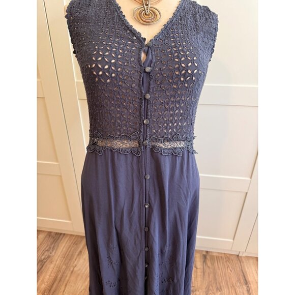 Johnny Was Gavin Maxi Dress S Empire waist Lace flowy Cottagecore Coquette Read - Picture 2 of 16